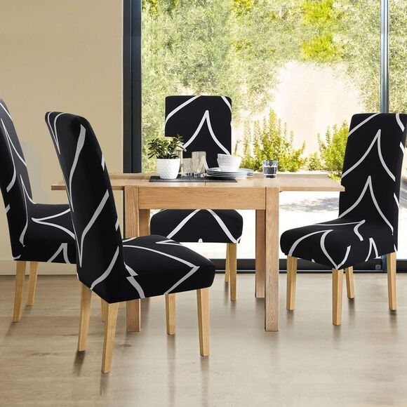 Dining Chair Covers Stretch Chair Protectors Chair Seat Cover for Dining Room - Picture 3 of 6